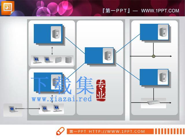 it系统集成网络布局PPT架构图素材