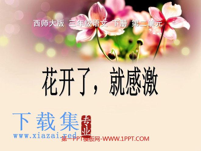 《花开了，就感激》PPT课件2