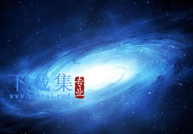 两张宇宙星系PPT背景图片