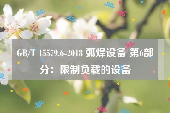 GB/T 15579.6-2018 弧焊设备 第6部分：限制负载的设备