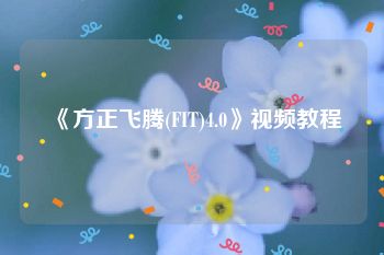 《方正飞腾(FIT)4.0》视频教程