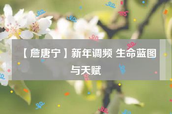 【詹唐宁】新年调频 生命蓝图与天赋