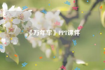 《万年牢》PPT课件