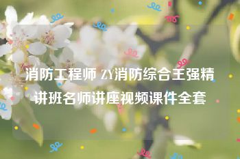 消防工程师 ZY消防综合王强精讲班名师讲座视频课件全套