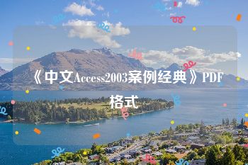 《中文Access2003案例经典》PDF格式