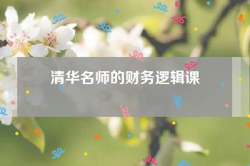 清华名师的财务逻辑课