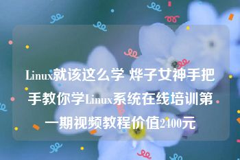 Linux就该这么学 烨子女神手把手教你学Linux系统在线培训第一期视频教程价值2400元