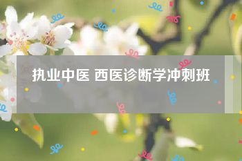 执业中医 西医诊断学冲刺班