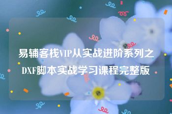 易辅客栈VIP从实战进阶系列之DXF脚本实战学习课程完整版