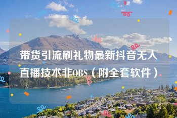 带货引流刷礼物最新抖音无人直播技术非OBS（附全套软件）