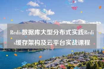 Redis数据库大型分布式实践Redis缓存架构及云平台实战课程