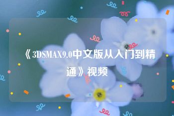 《3DSMAX9.0中文版从入门到精通》视频