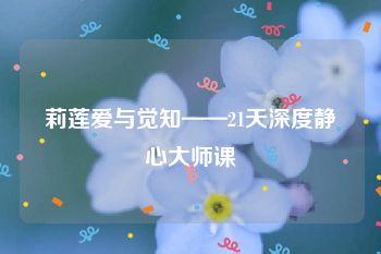 莉莲爱与觉知——21天深度静心大师课