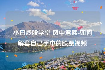 小白炒股学堂 风中君熙-如何解套自己手中的股票视频