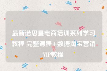 最新诺思星电商培训系列学习教程 完整课程+数据淘宝营销VIP教程