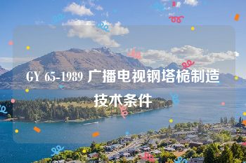 GY 65-1989 广播电视钢塔桅制造技术条件