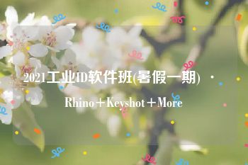 2021工业ID软件班(暑假一期) · Rhino+Keyshot+More