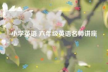 小学英语 六年级英语名师讲座