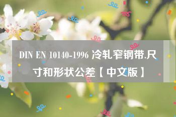 DIN EN 10140-1996 冷轧窄钢带.尺寸和形状公差【中文版】