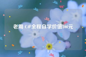 老周 C#全程自学价值100元