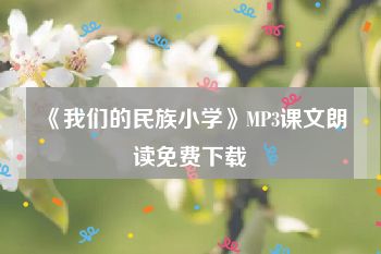 《我们的民族小学》MP3课文朗读免费下载