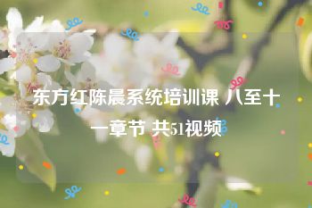 东方红陈晨系统培训课 八至十一章节 共51视频