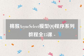 棉猴AsyncSelect模型QQ程序系列教程全15课 -