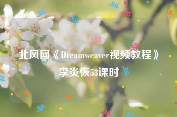 北风网《Dreamweaver视频教程》李炎恢53课时