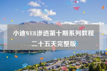 小迪WEB渗透第十期系列教程二十五天完整版