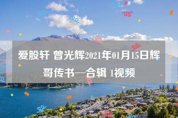 爱股轩 曾光辉2021年01月15日辉哥传书─合辑 1视频