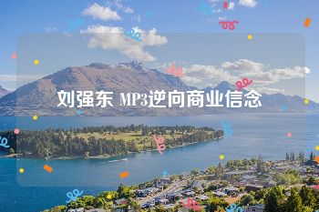 刘强东 MP3逆向商业信念