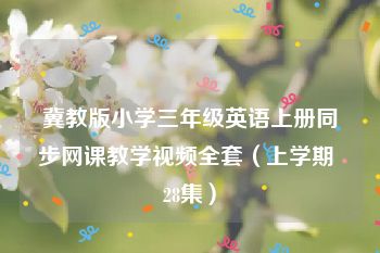 冀教版小学三年级英语上册同步网课教学视频全套（上学期 28集）