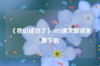 《我们成功了》MP3课文朗读免费下载