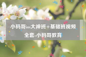 小码哥ios大神班+基础班视频全套-小码哥教育