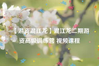 【游资混江龙】混江龙二期游资高级训练营 视频课程