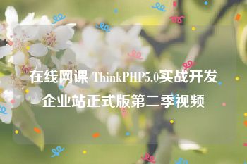 在线网课 ThinkPHP5.0实战开发企业站正式版第二季视频