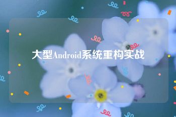 大型Android系统重构实战