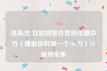 陈禹杰 互联网整合营销年赚百万（赚取你的第一个100万）YY视频全集