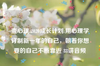 壹心理:2020成长计划:用心理学订制新一年的自己，朝着你想要的自己不断靠近 88讲音频