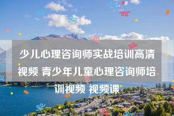 少儿心理咨询师实战培训高清视频 青少年儿童心理咨询师培训视频 视频课