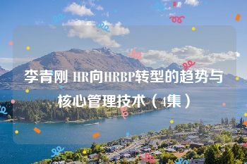 李青刚 HR向HRBP转型的趋势与核心管理技术（4集）