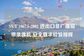 SN/T 1067.1-2002 进出口非广播磁带录像机 安全要求检验规程