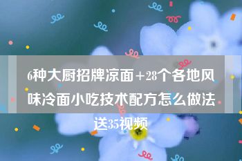 6种大厨招牌凉面+28个各地风味冷面小吃技术配方怎么做法送35视频