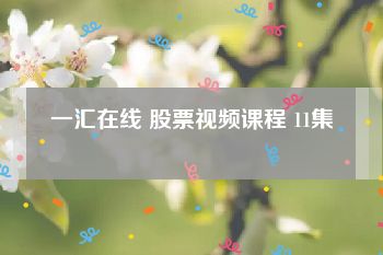 一汇在线 股票视频课程 11集