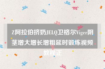 Z阿拉伯挤奶JELQ卫格尔Viger阴茎增大增长增粗延时锻炼视频教程正