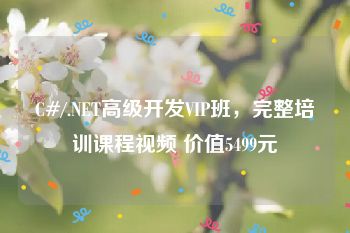 C#/.NET高级开发VIP班，完整培训课程视频 价值5499元