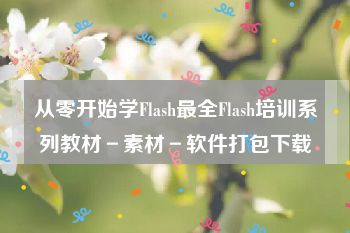 从零开始学Flash最全Flash培训系列教材－素材－软件打包下载