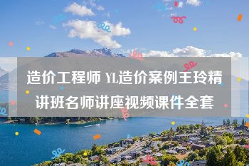 造价工程师 YL造价案例王玲精讲班名师讲座视频课件全套