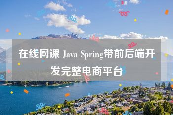 在线网课 Java Spring带前后端开发完整电商平台