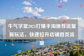 牛气学堂2021打爆手淘推荐流量新玩法，快速拉升店铺首页流量